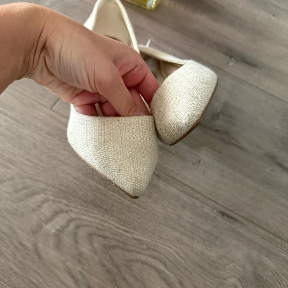 Charles & Keith White Tweed Classic Point Toe Heels - Picture 5 of 7